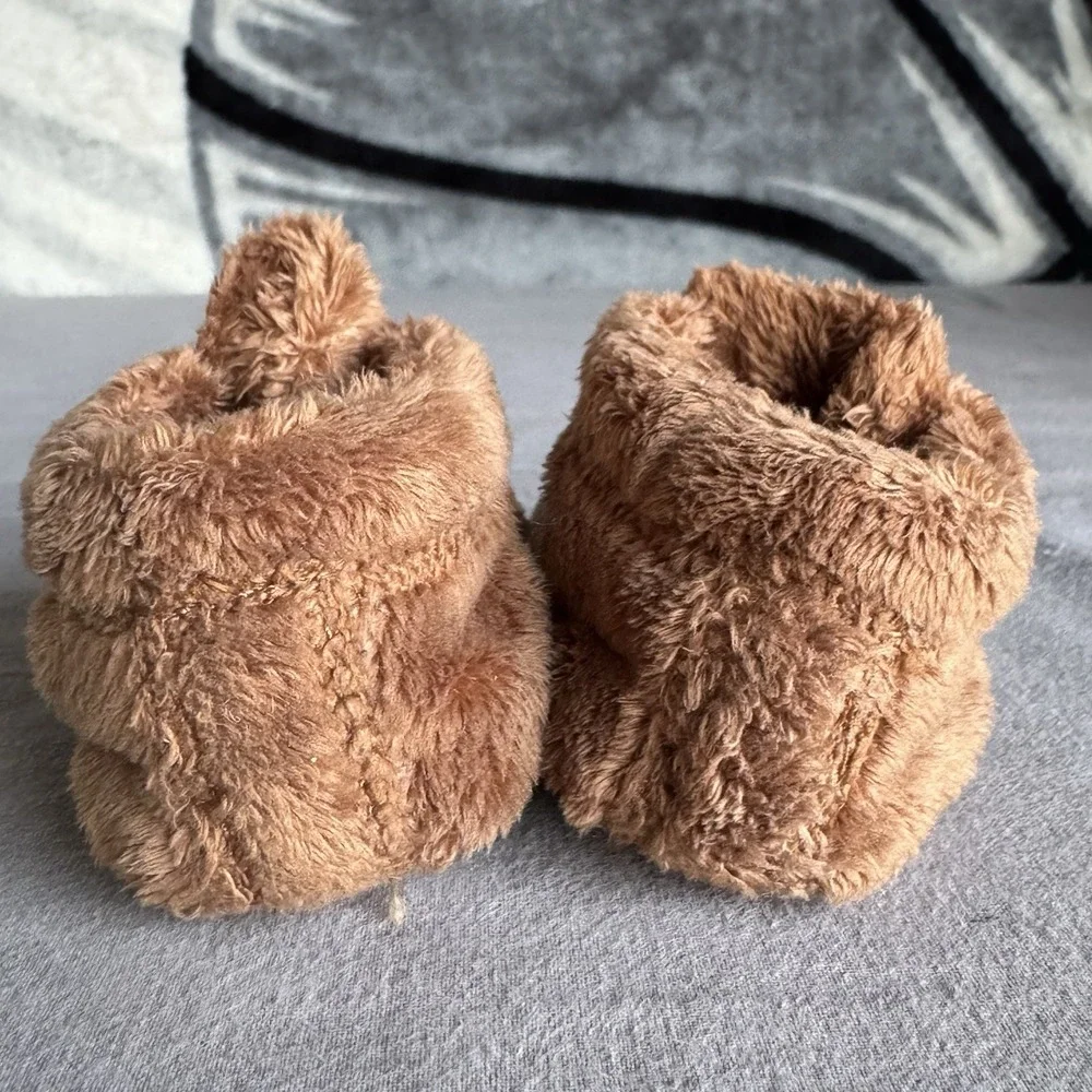 Size 1c -  Baby UGG Brown Faux Fur Bootie Baby Shoes Non-Slip Comfort